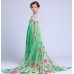 Платье Эльзы из мультфильма Холодное торжество, зеленое, МК11030