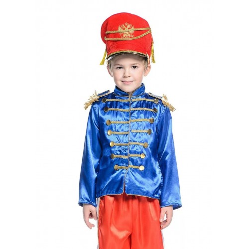 Карнавальный костюм Гусар для мальчика синий