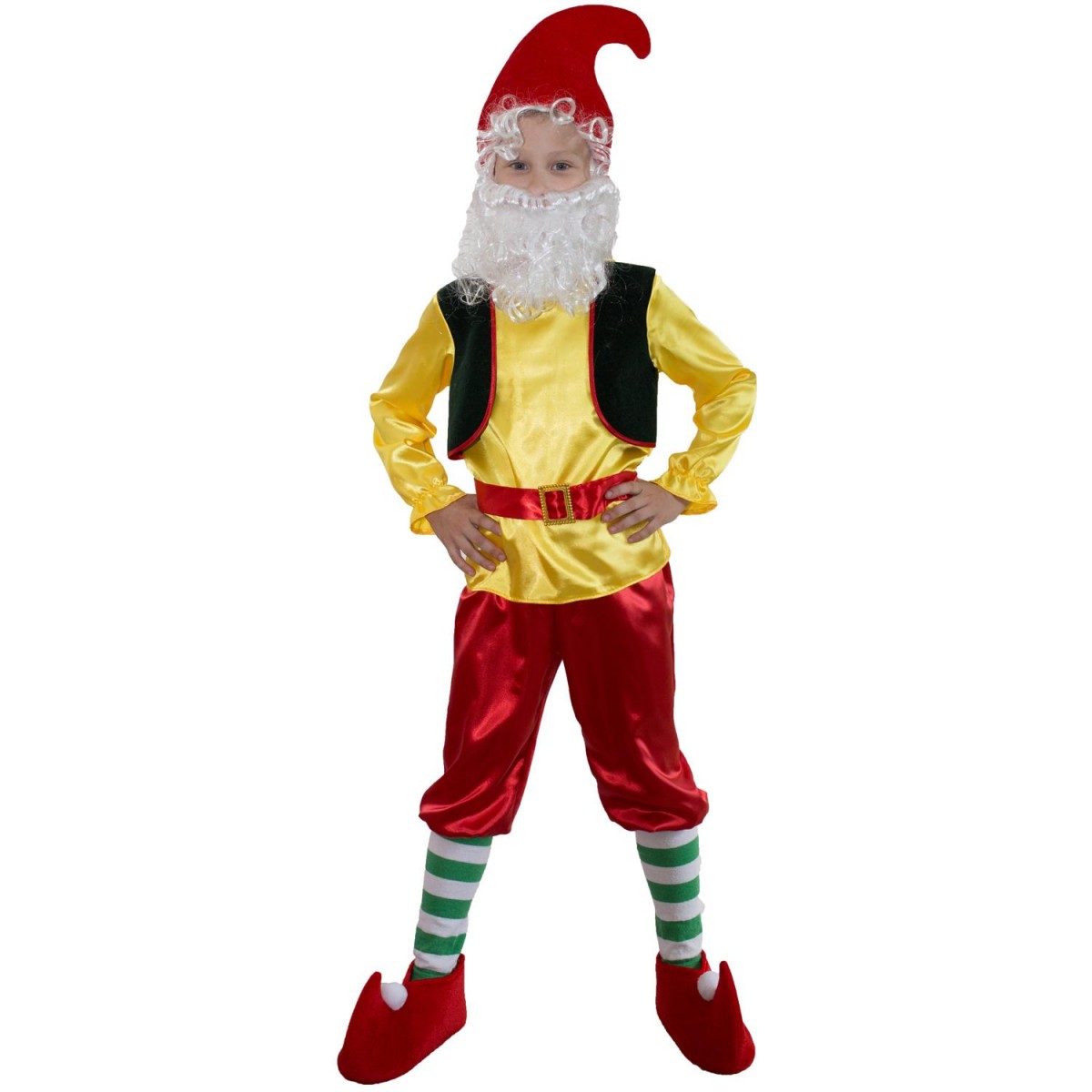 Карнавальный костюм Гном, костюм Гномика, серия Карнавалия, рост 128-134 см