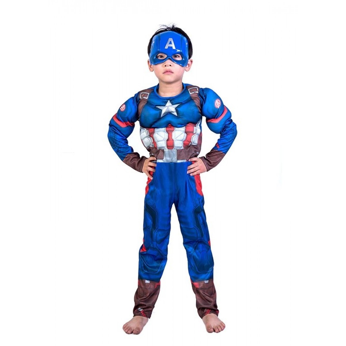 Карнавальный костюм Капитан Америка с мускулатурой, Мстители, MK11056