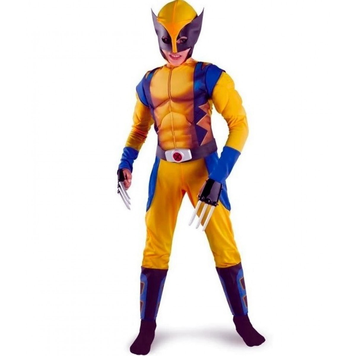Карнавальный костюм Росомаха, Wolverine с мускулатурой, Люди Икс, MK11062