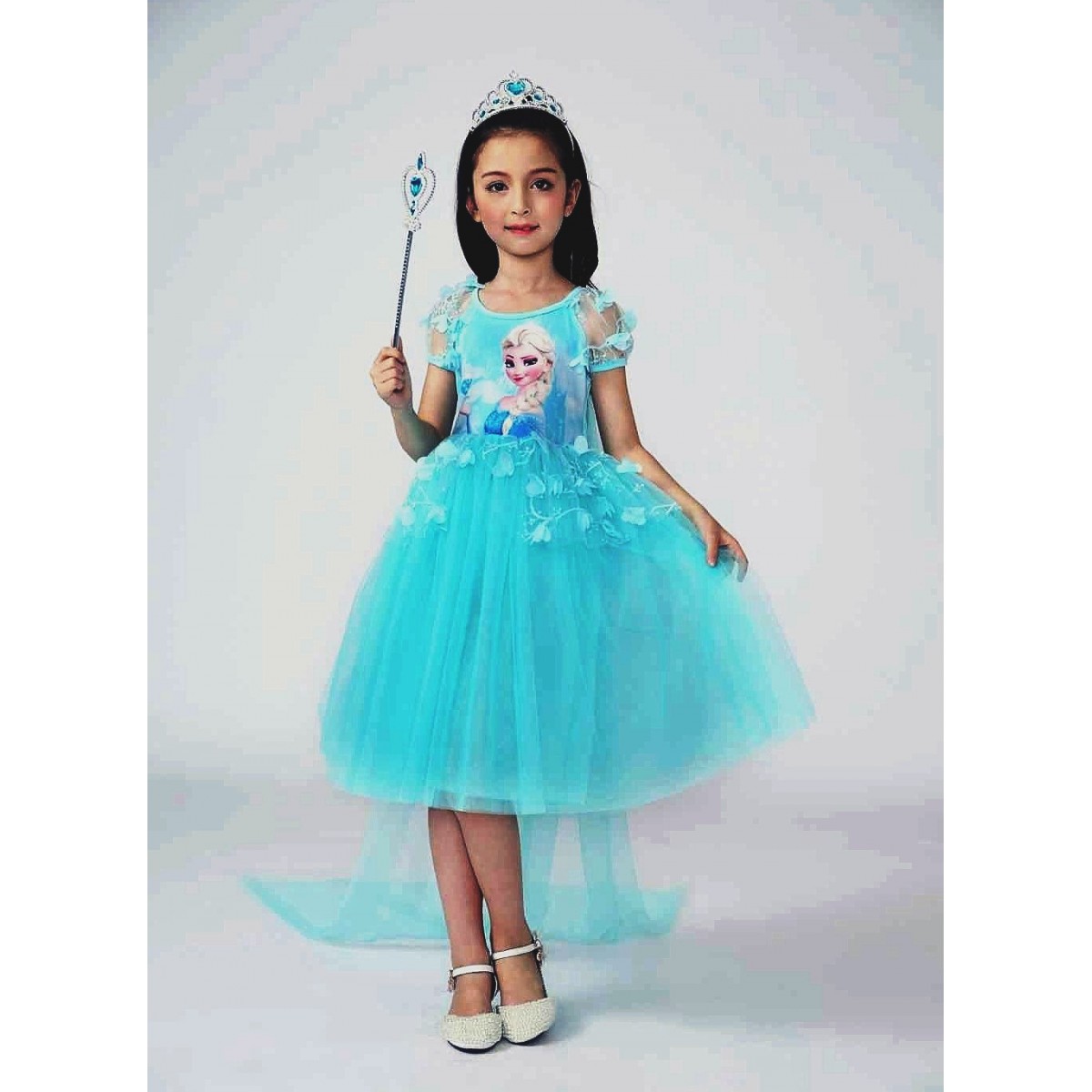 Детское карнавальное платье с пышной юбкой Эльза, MK11071