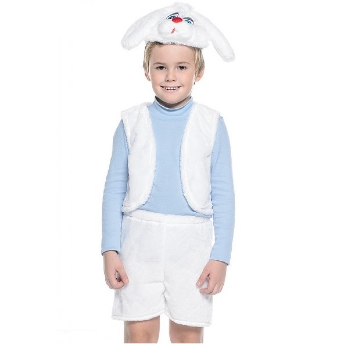 Новогодний костюм белого Зайчика, костюм Зайца, костюм белого зайки, костюм зайчонка, костюм зайца, Остров Игрушки